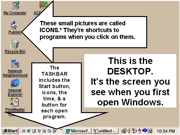 Picture of computer desktop